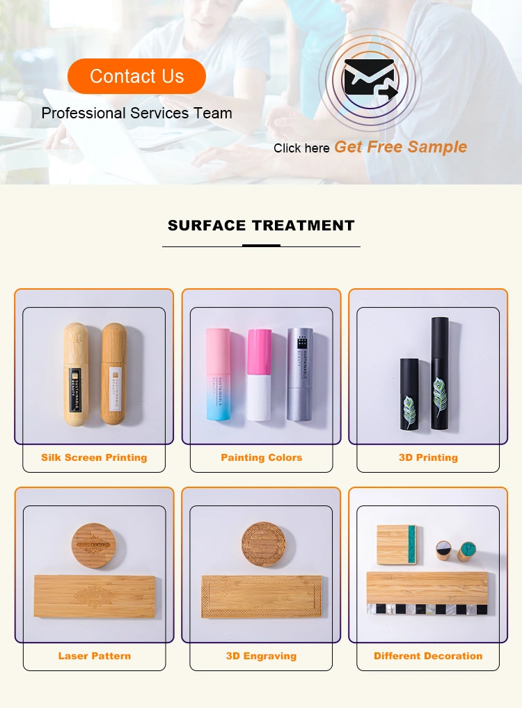 Bulk DIY Empty Bamboo Compact Powder Cosmetic Packaging