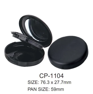 Customization Round Plastic Press Powder Compact Case with Mirror